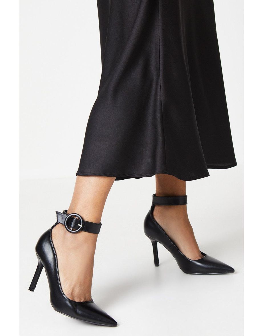 Shop Faith Chantelle Buckle Ankle Strap High Stiletto Court Shoes Online in Qatar VogaCloset