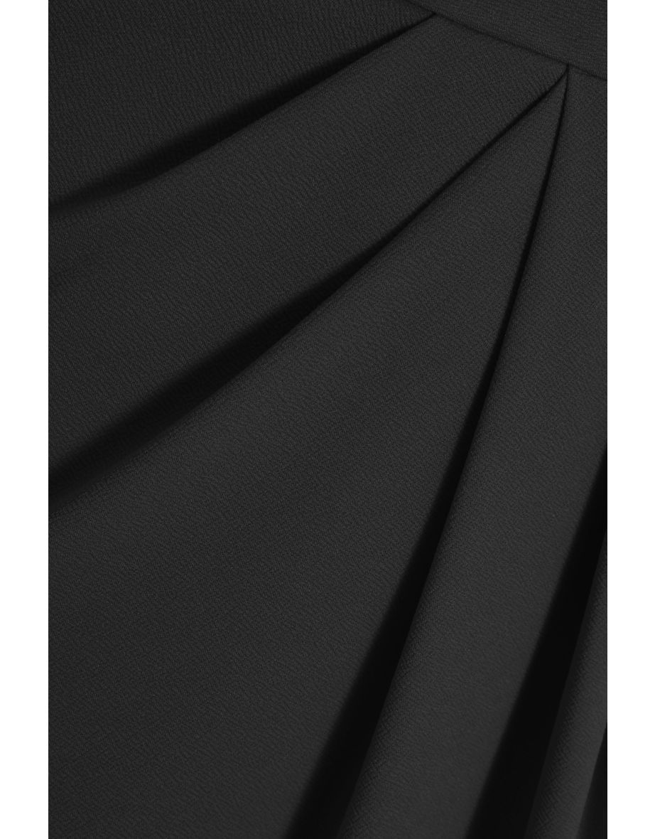 Curve Black Wrap Midi Dress - 5