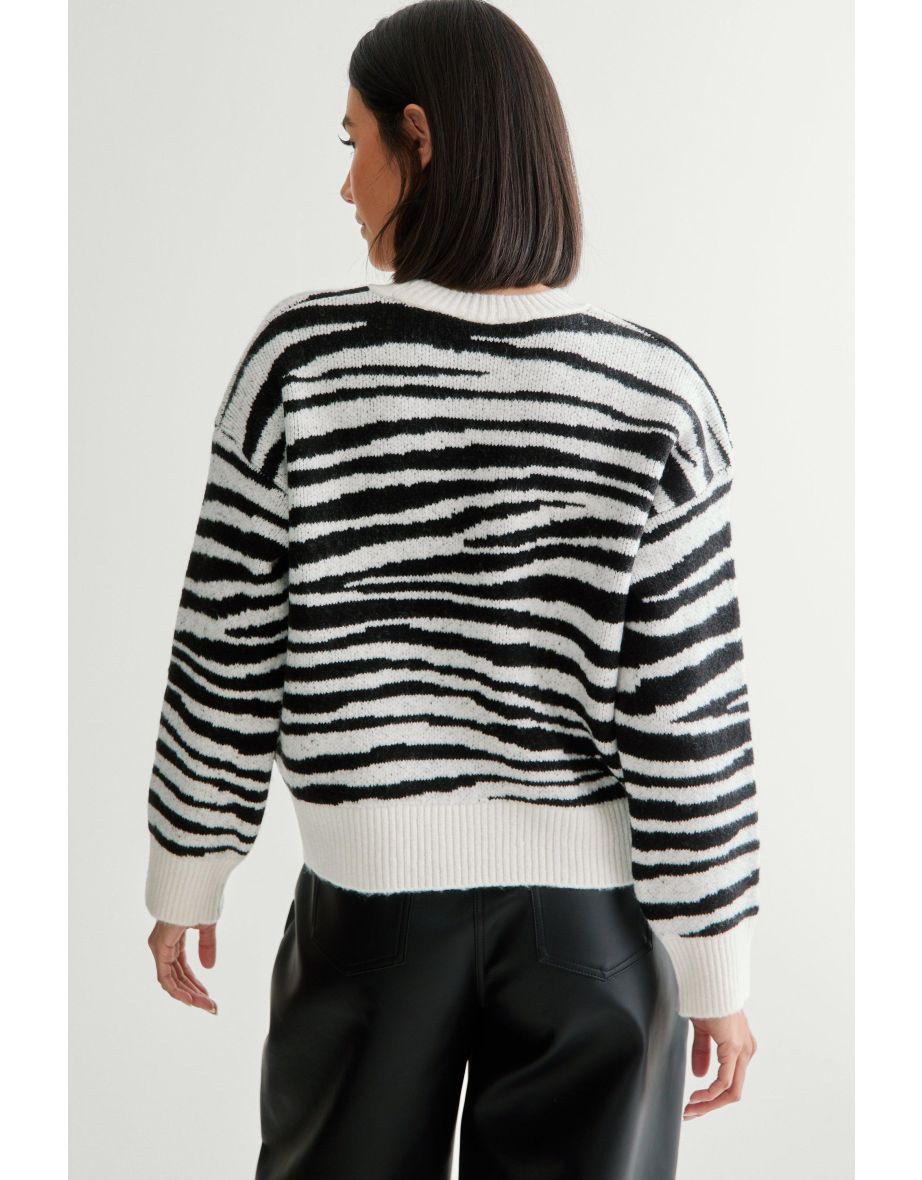 Zebra Knitted Jumper - 3