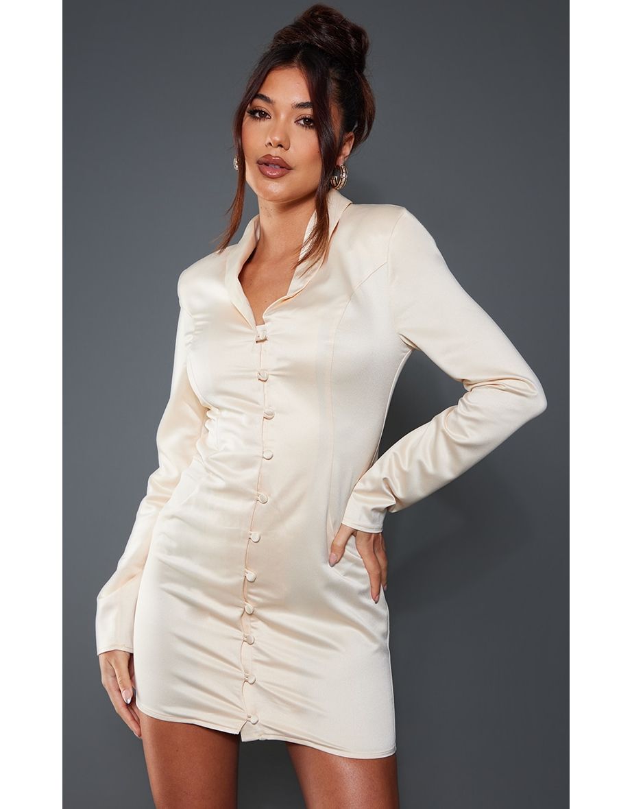 Champagne blazer cheap dress