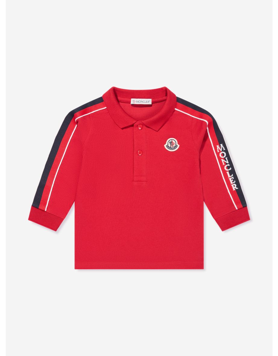 Boys red long sleeve polo deals