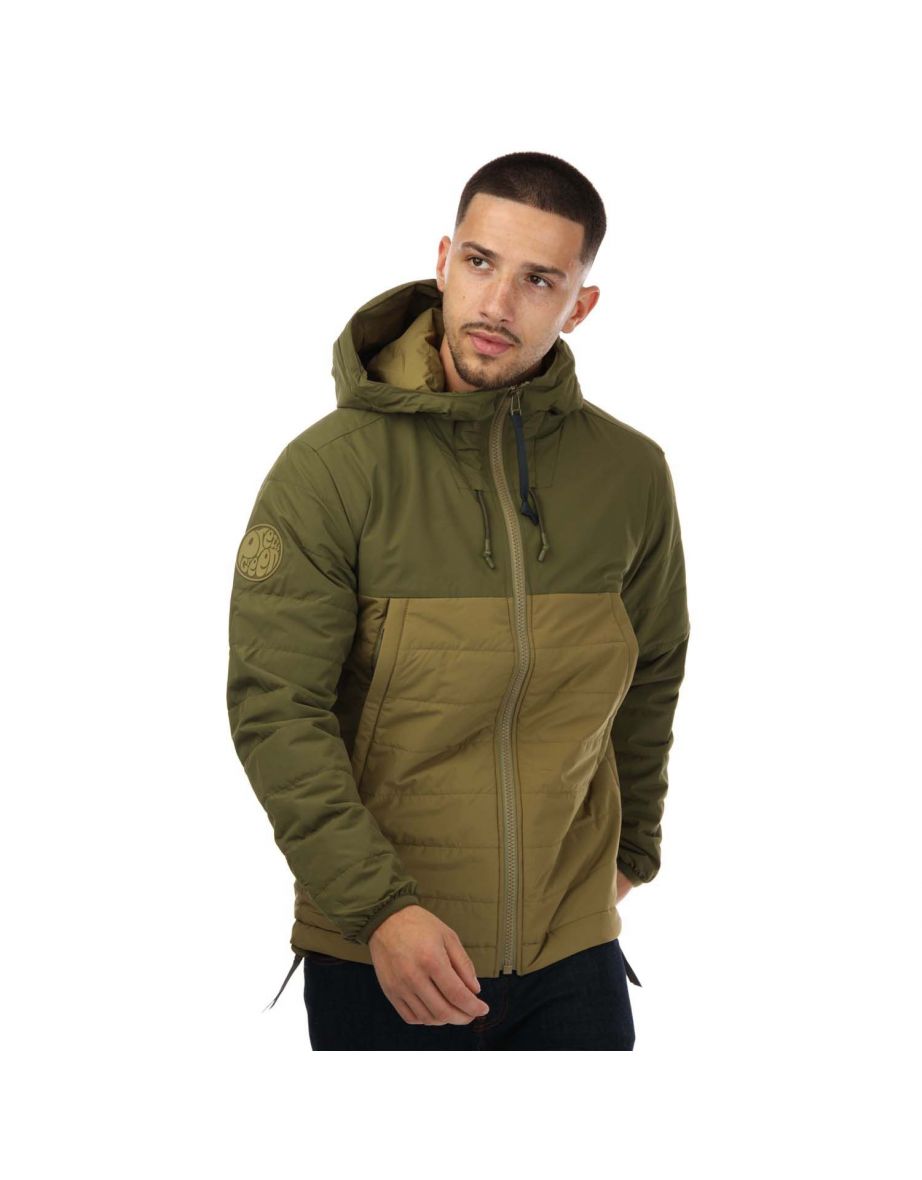 Shop Men s Pretty Green Tilby Quilted Colour Block Jacket in Green Online in Bahrain VogaCloset