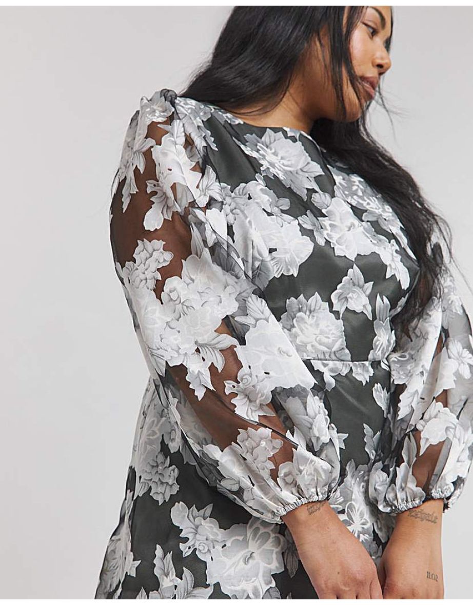 Joanna Hope Floral Organza Dress - 3