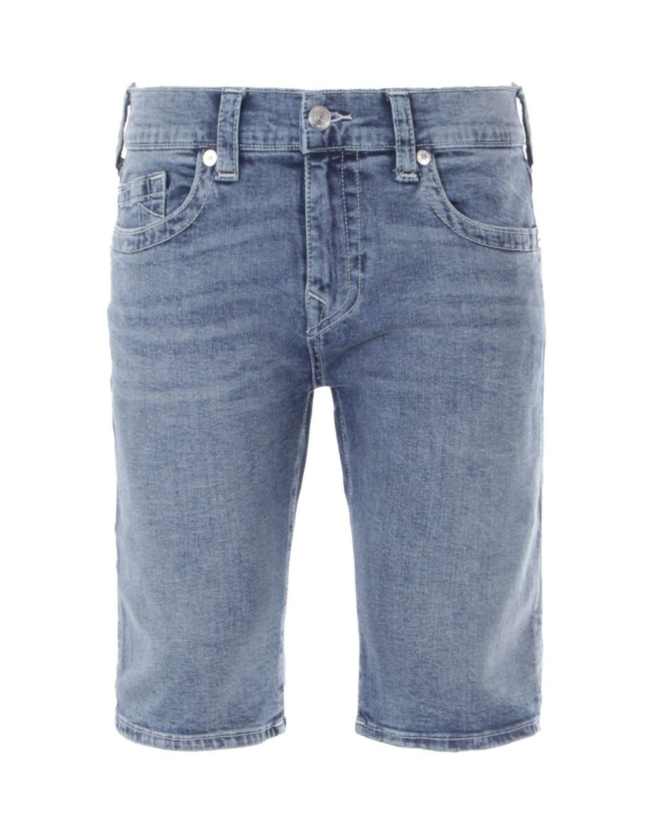 True religion top men's denim shorts