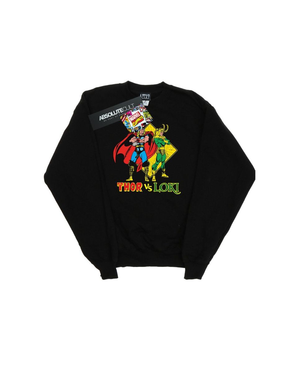 Marvel Boys Thor Vs Loki Sweatshirt - Black