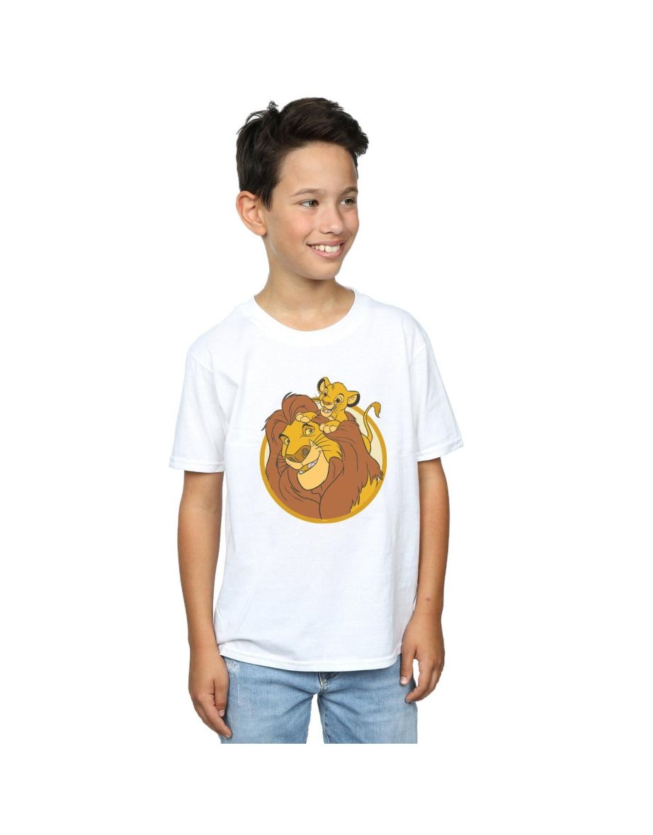 Disney Boys The Lion King Mufasa And Simba T-Shirt - White