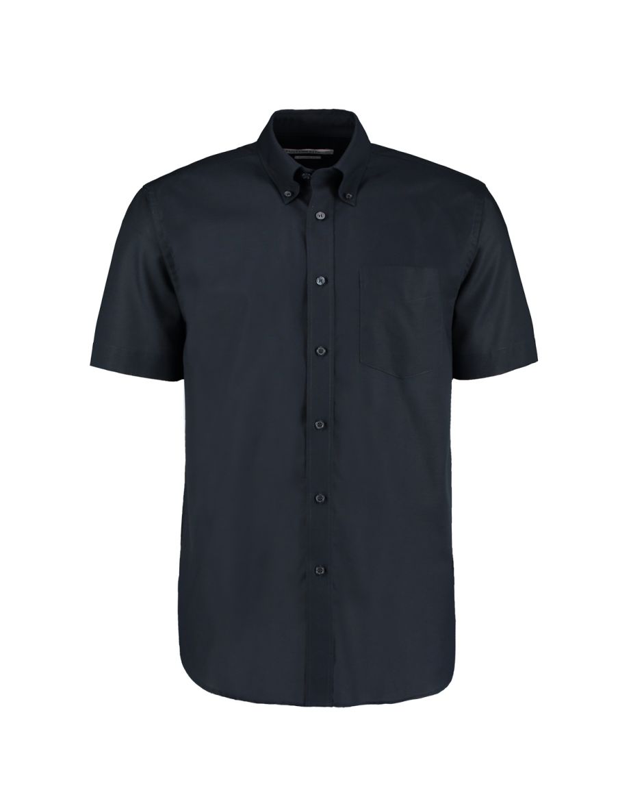 Kustom Kit Mens Workwear Oxford Short Sleeve Shirt - French Navy