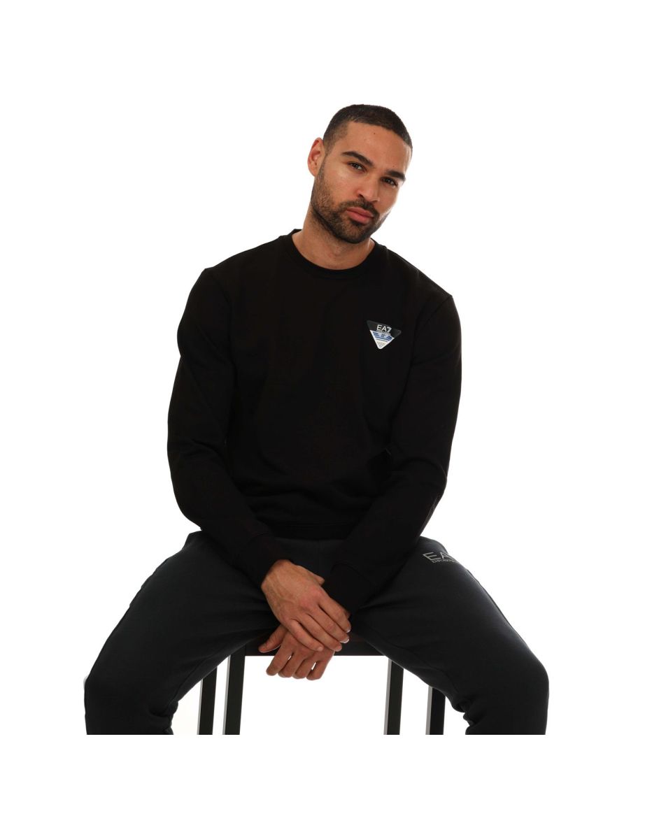 Men's Emporio Armani EA7 Sweatshirt in Black - 3