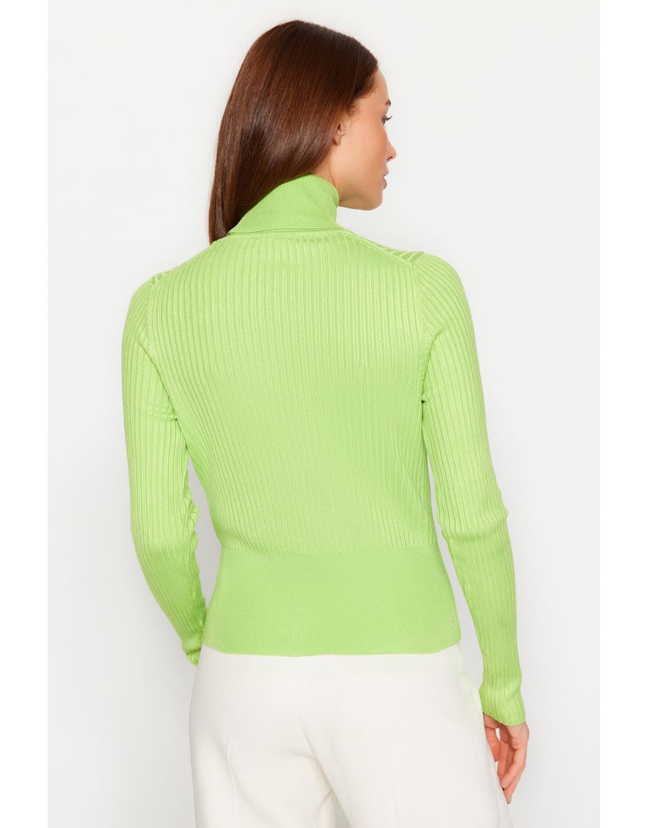 Turtleneck Corduroy Basic Sweater - 2