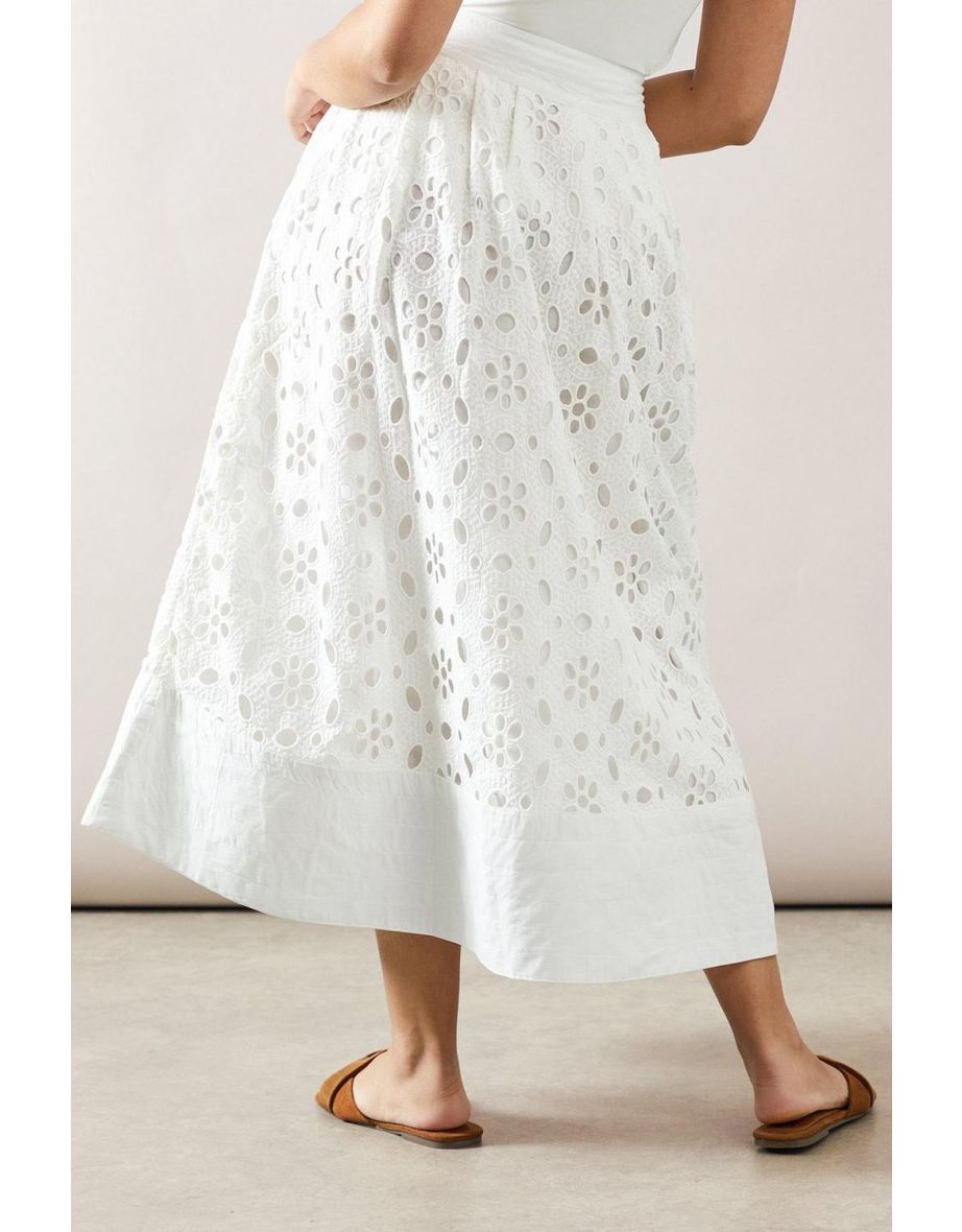 Broderie Midi Skirt - 3