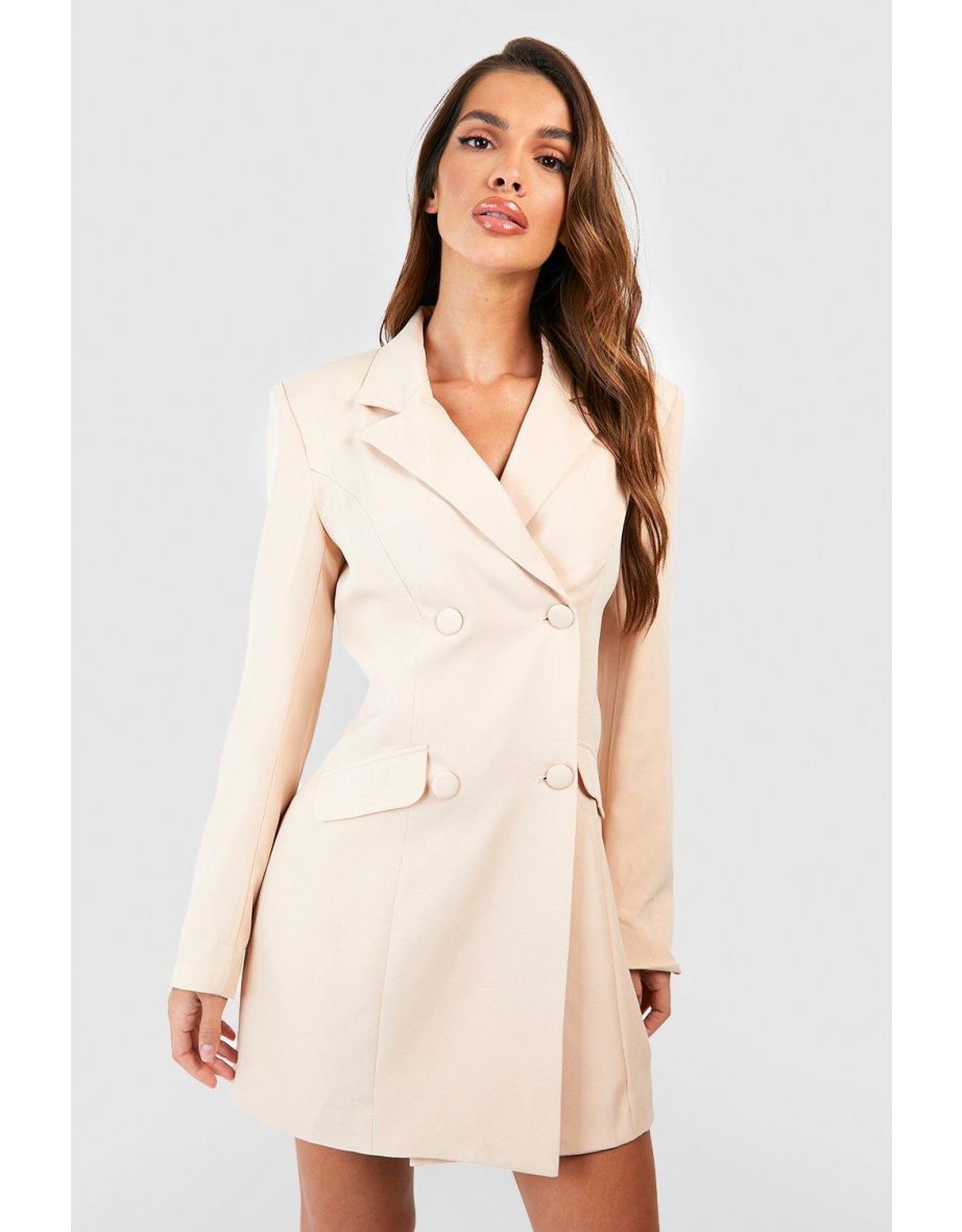 Missguided velvet button deals detail blazer dress