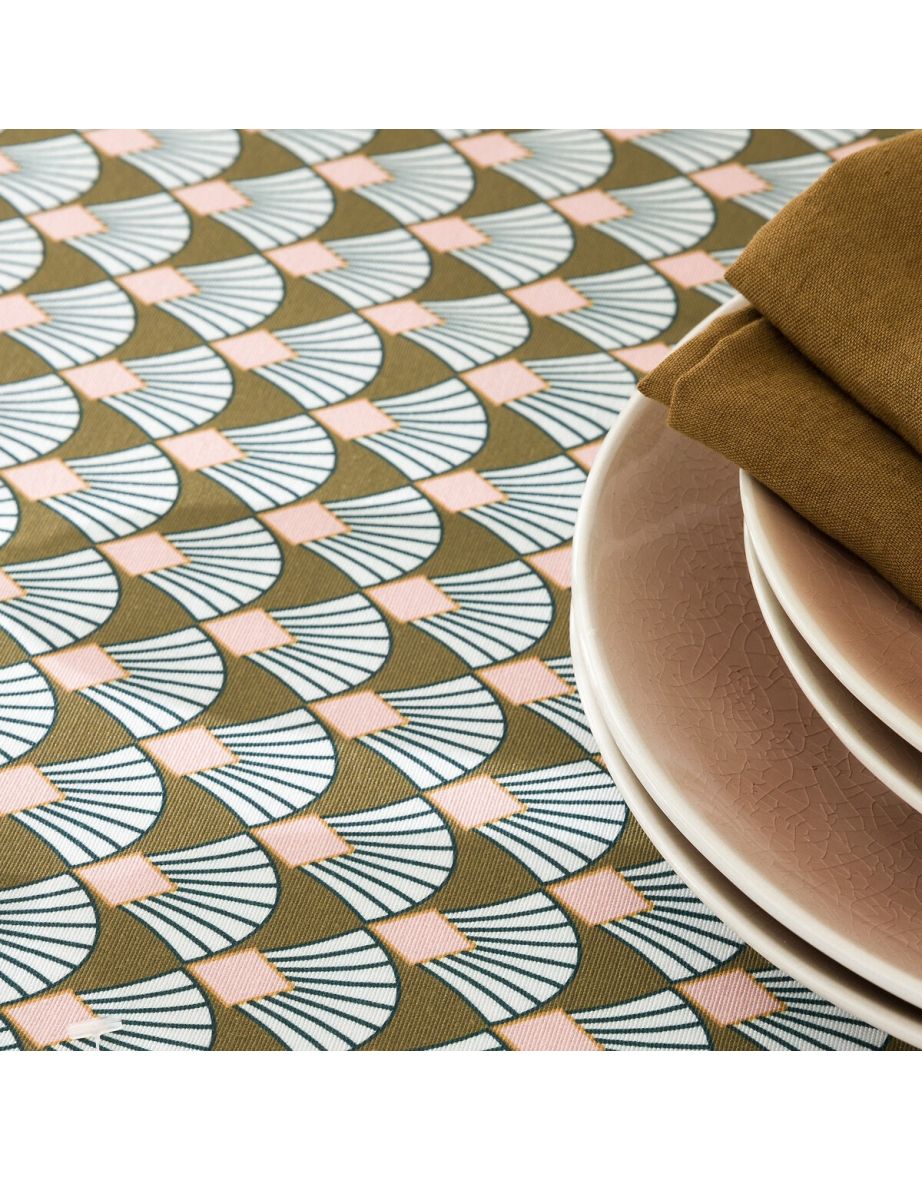 Myrina Palmette Anti-Stain Polycotton Tablecloth - 3