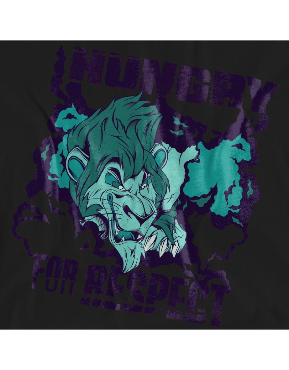 Disney Villains Unisex Adult Hungry For Respect Scar T-Shirt - Black - 3