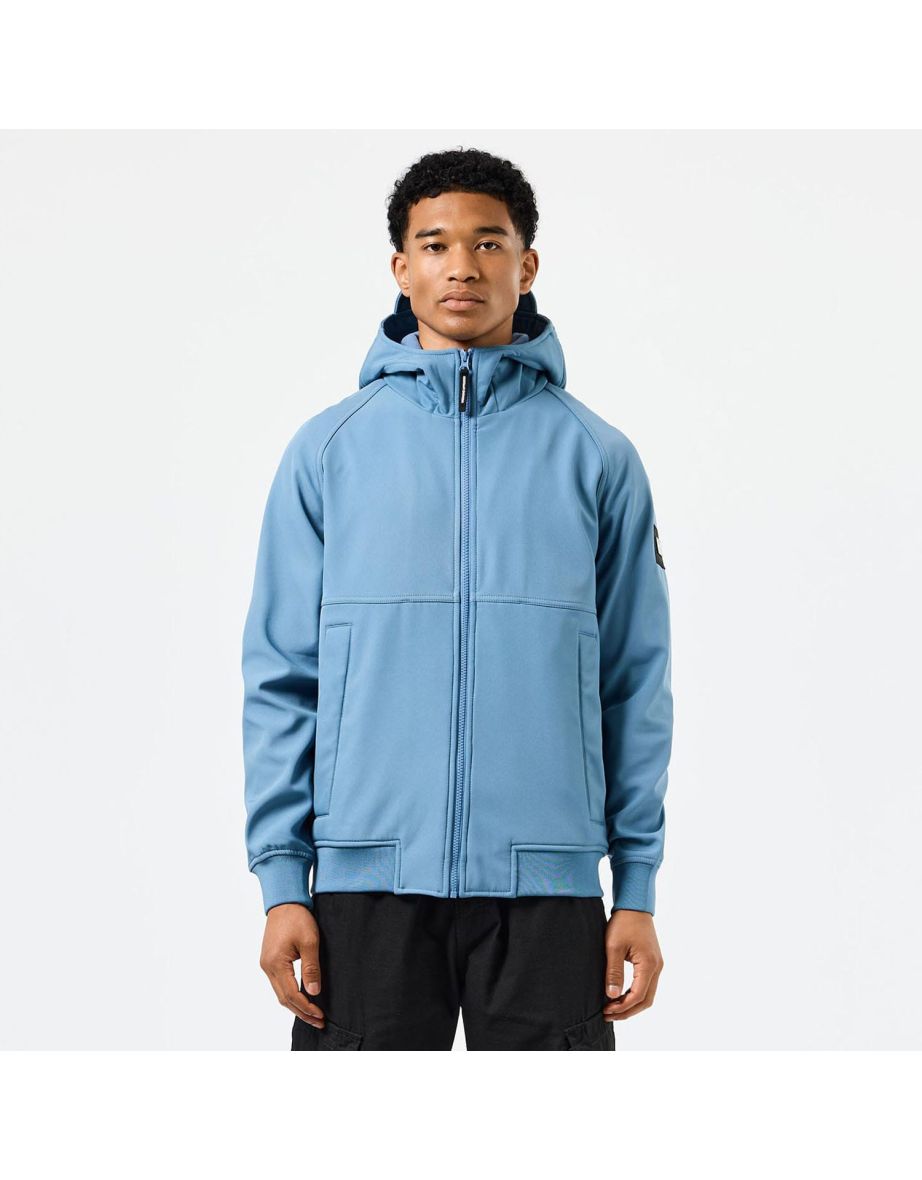 Men's Weekend Offender Sulta Softshell Bomber Jacket in Blue