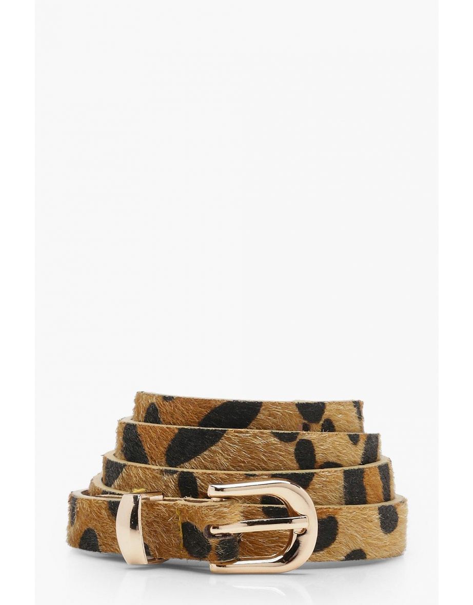 Amy 2 Pack Leopard And Suedette Belt - black - 2