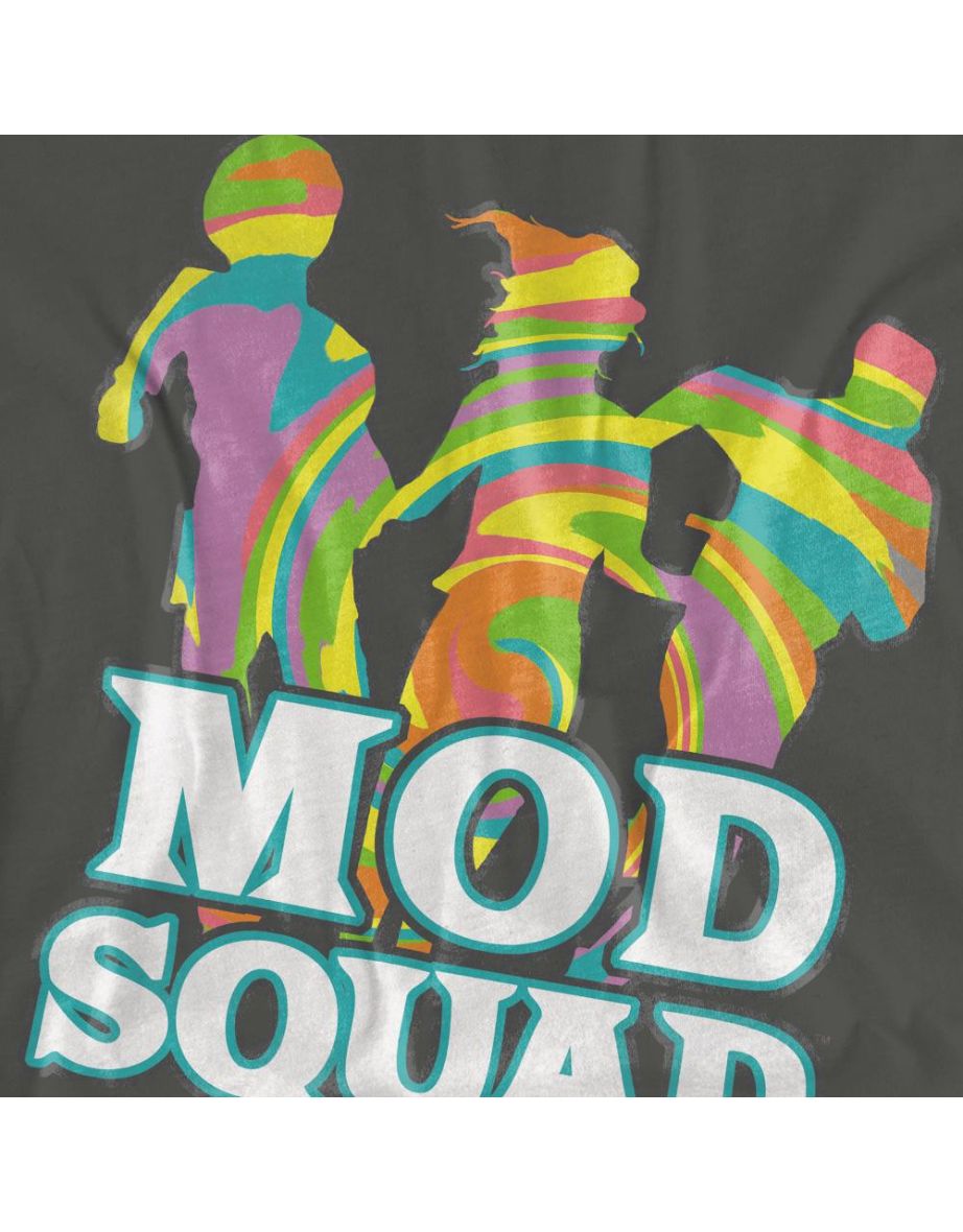 The Mod Squad Unisex Adult Run Groovy T-Shirt - Charcoal - 3