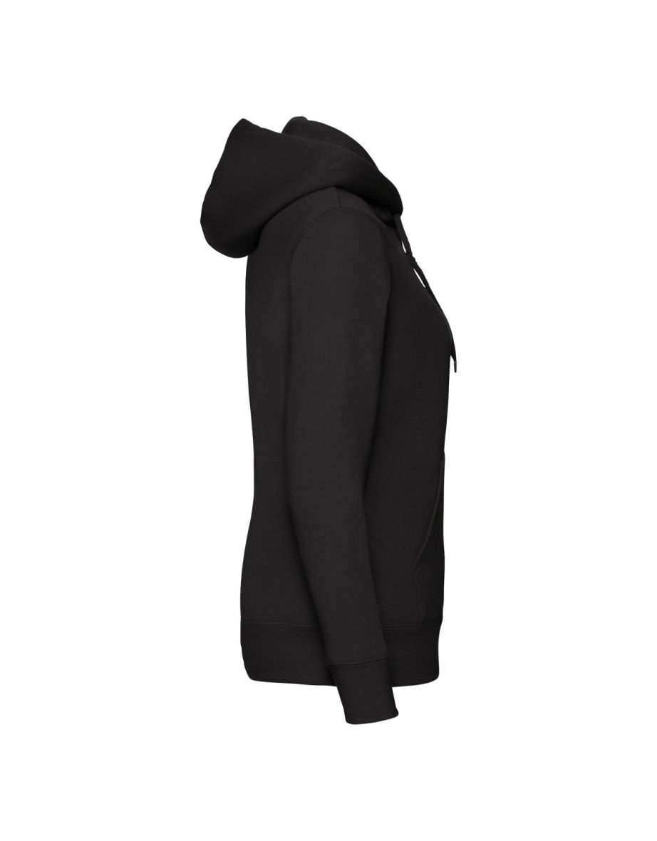 Fruit of the Loom Womens/Ladies Premium Lady Fit Full Zip Hoodie - Black - 2