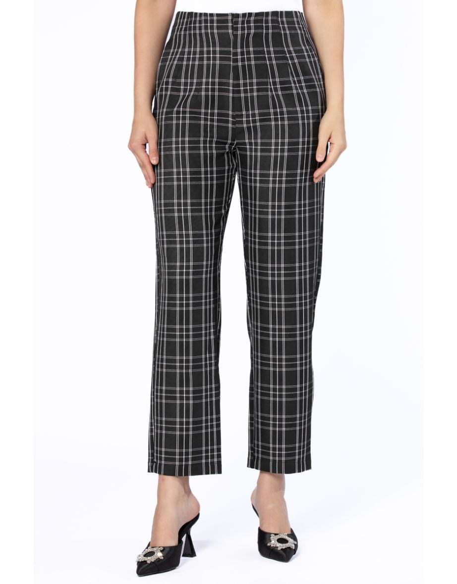 Checkered Women Pants - 4