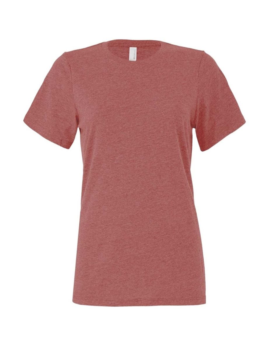 Bella + Canvas Womens/Ladies CVC Relaxed Fit T-Shirt - Heather Mauve