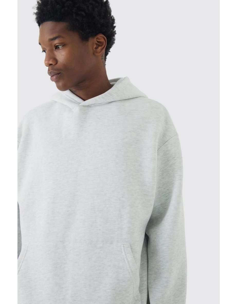 Basic Oversized Over The Head Hoodie - grey marl - 2