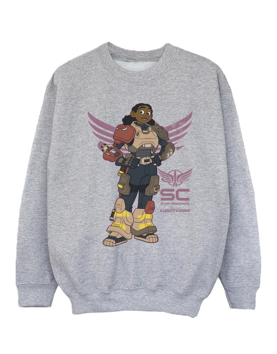 Disney Girls Lightyear Izzy Star Command Sweatshirt - Sports Grey