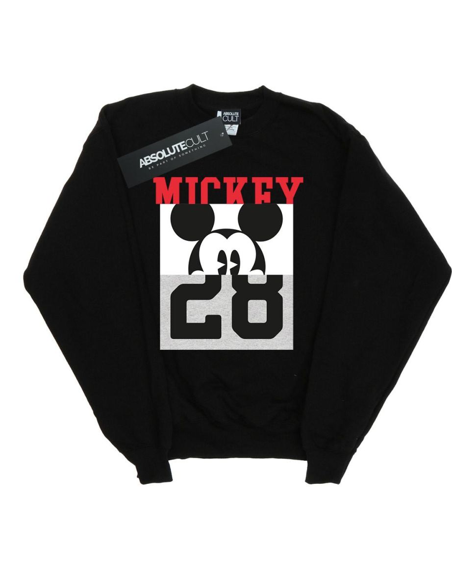 Disney Girls Mickey Mouse Notorious Split Sweatshirt - Black