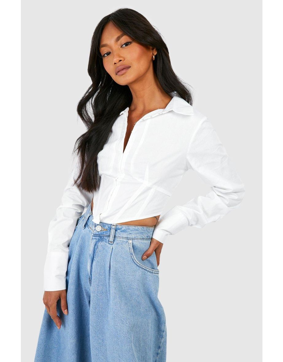 Corset Style Shirt - white