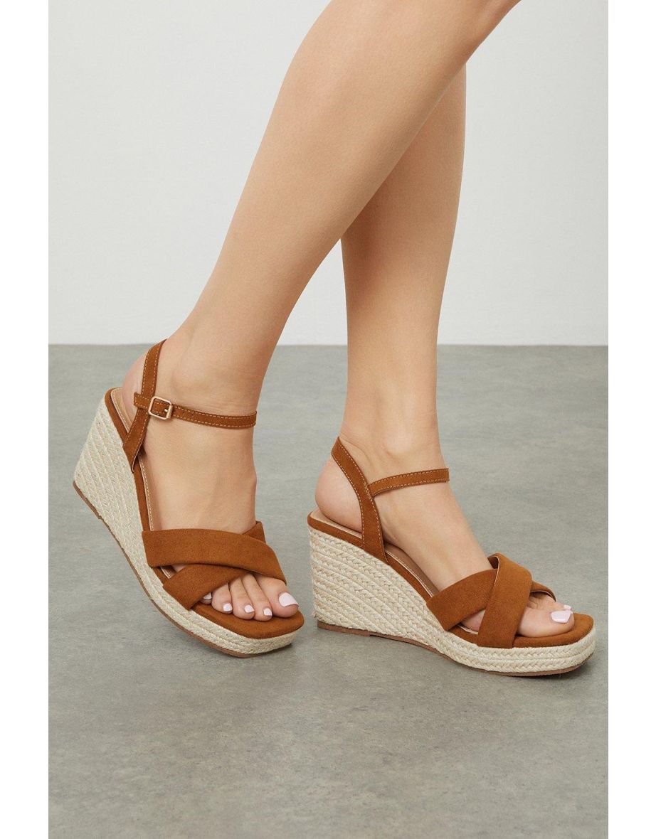 Cross Strap Wedges