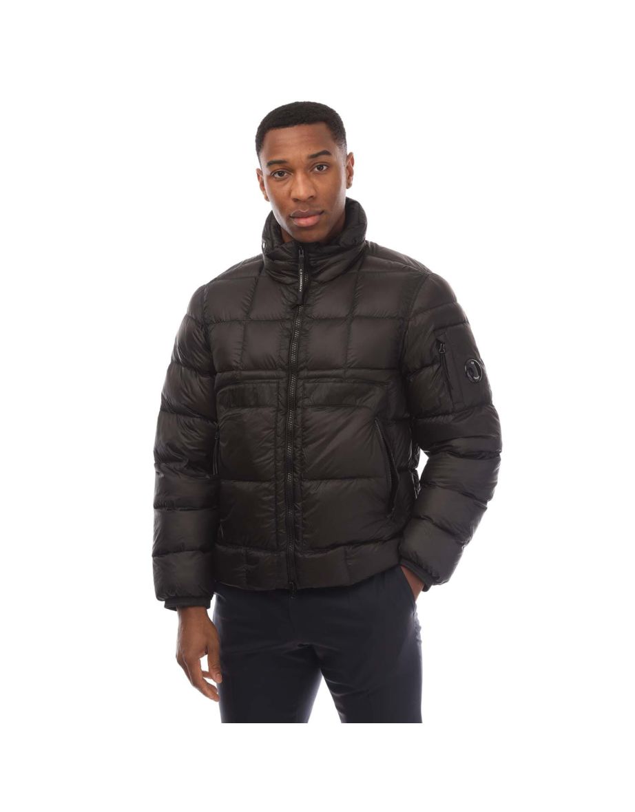Men's C.P. Company D.D. Shell Hooded Short Down Jacket in Black