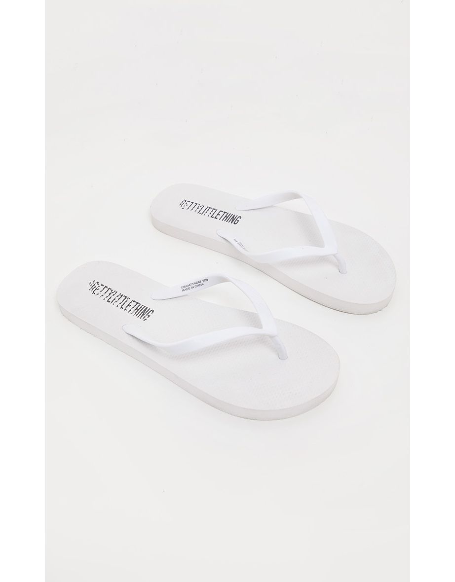 White Flip Flops - 2