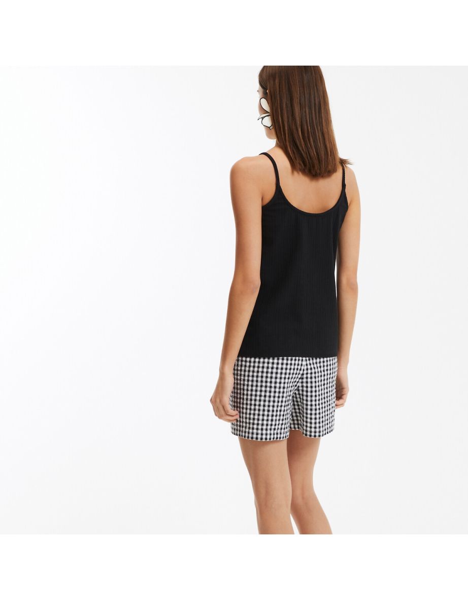 Vest T-Shirt with Shoestring Straps - 3