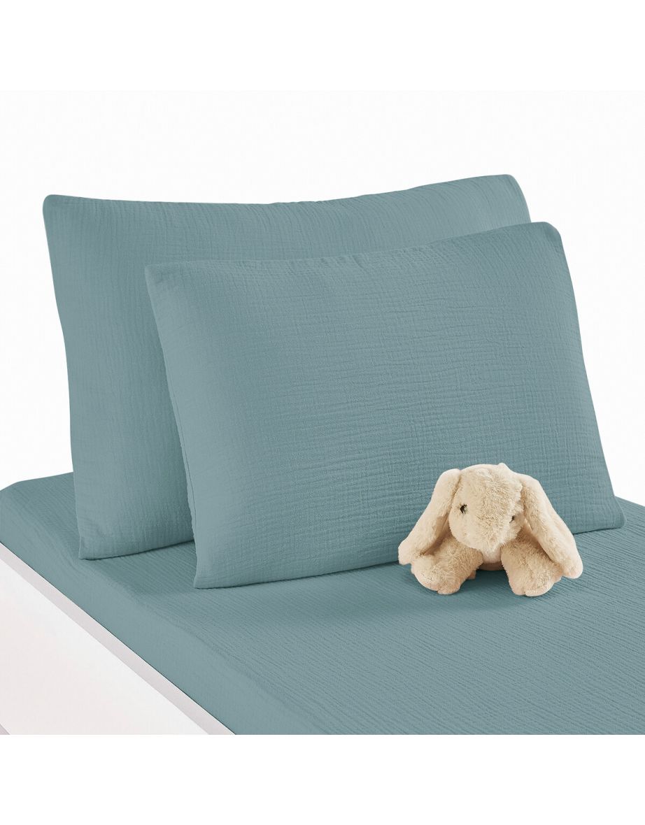 Kumla 100% Cotton Muslin Cot Pillowcase - 1
