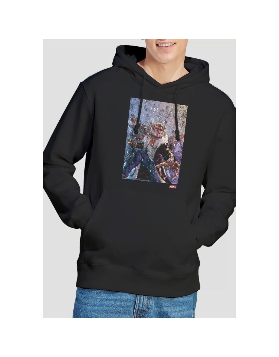 Marvel Mens X-Men Sabretooth Dogs Hoodie - Black