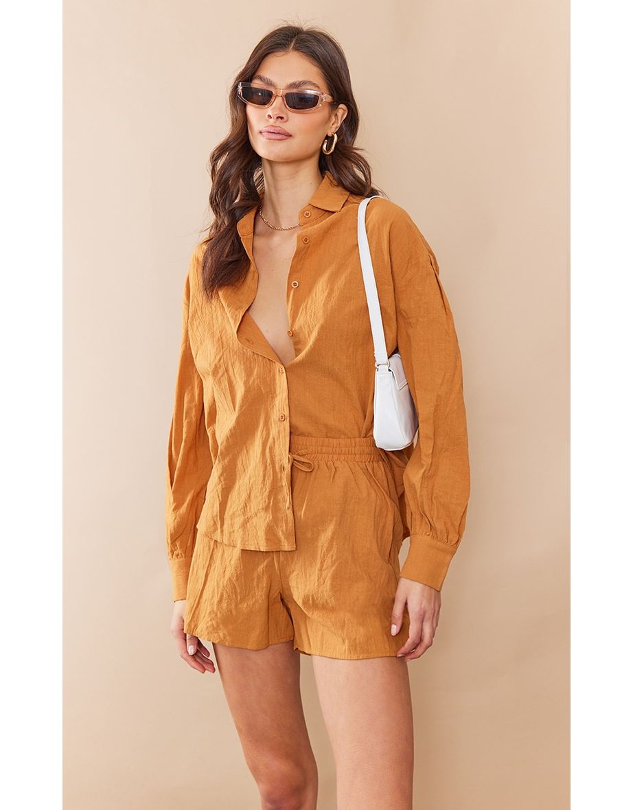 Tall Clay Linen Look Shorts