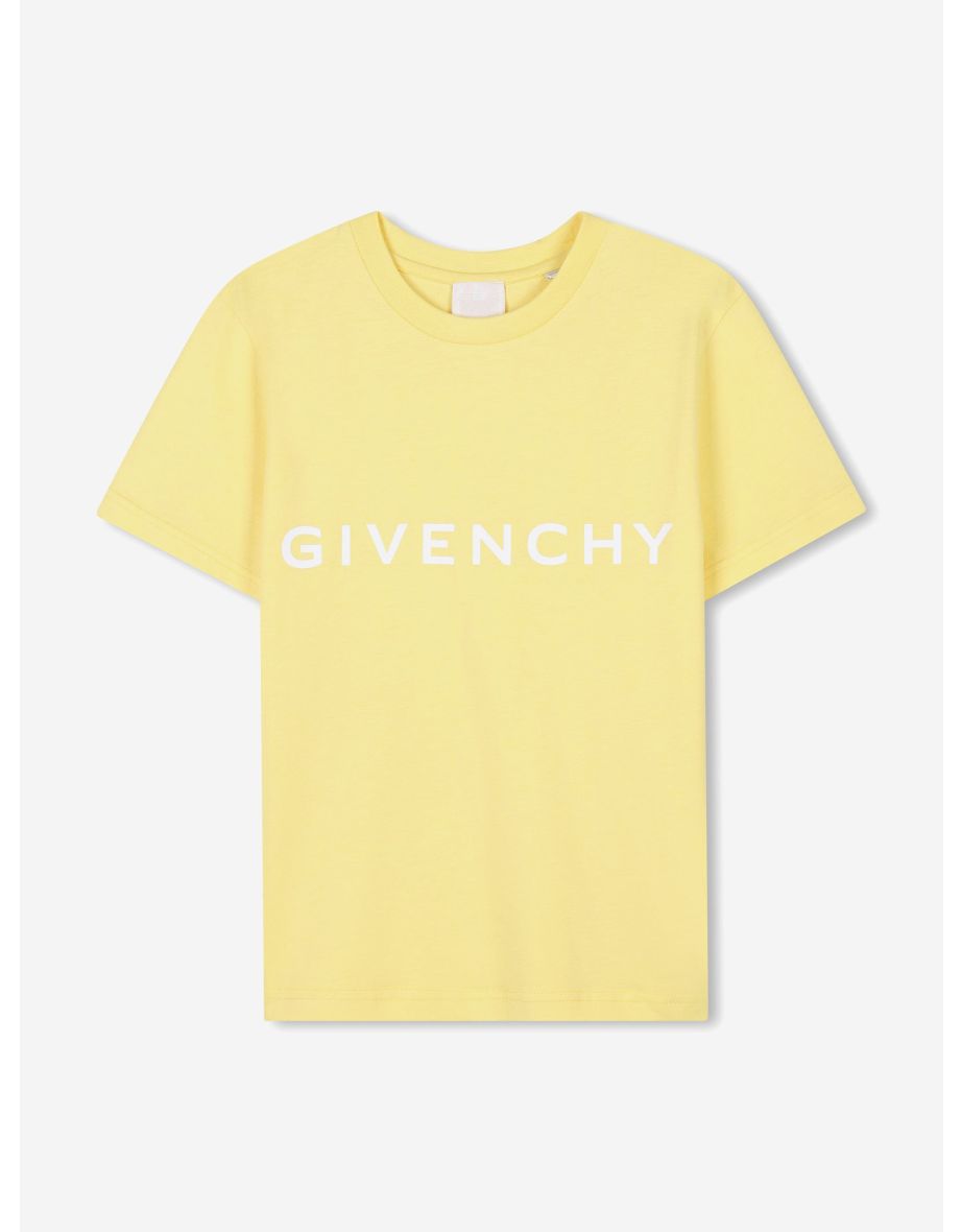 Kids Logo Print T-Shirt in Yellow