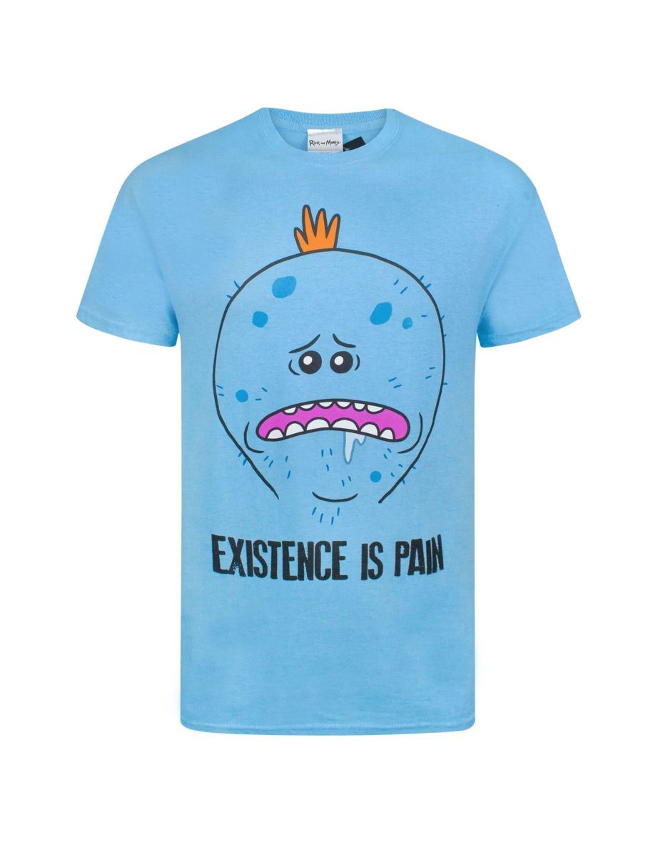 Rick And Morty Mens Meeseeks Existence Is Pain T-Shirt - Blue