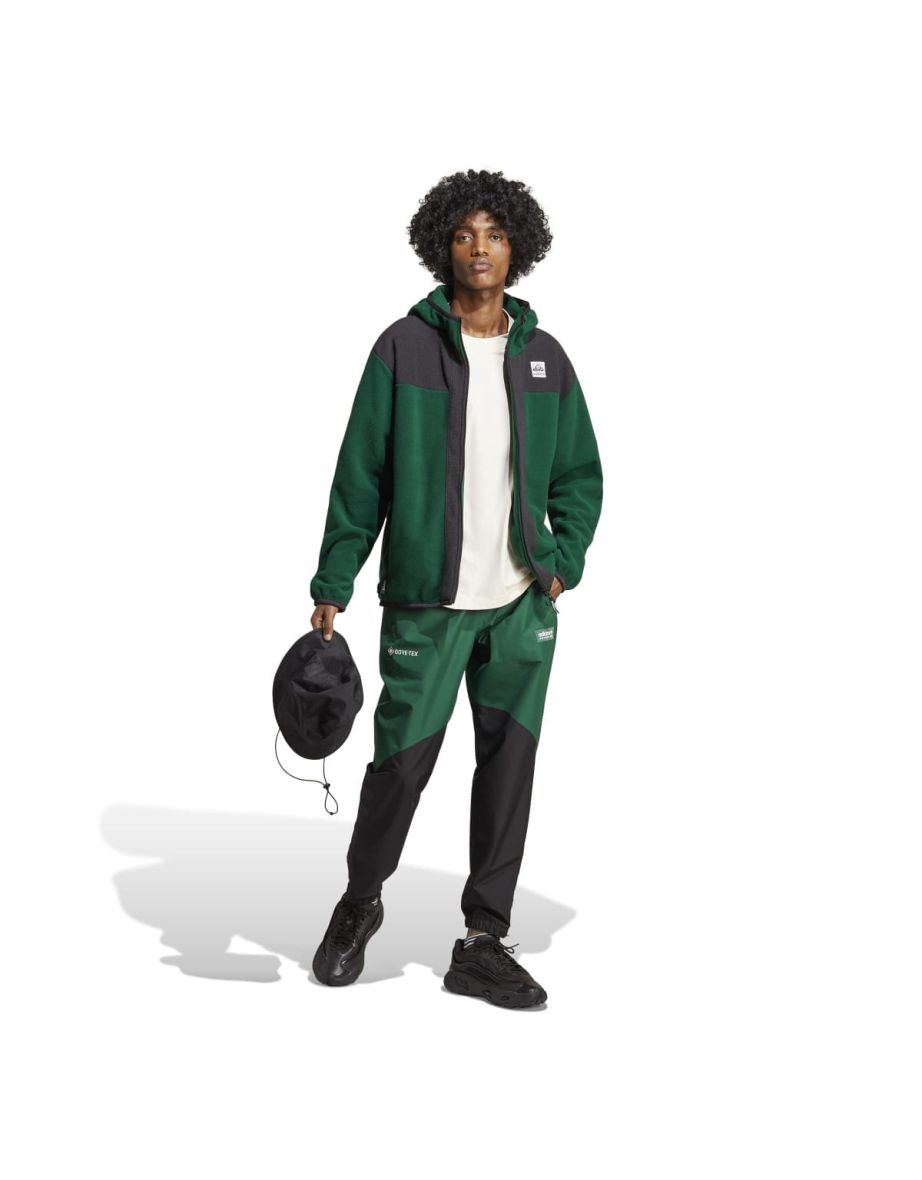 Men's adidas Originals Adventure FC Full-Zip Polar Fleece Hoodie in Green