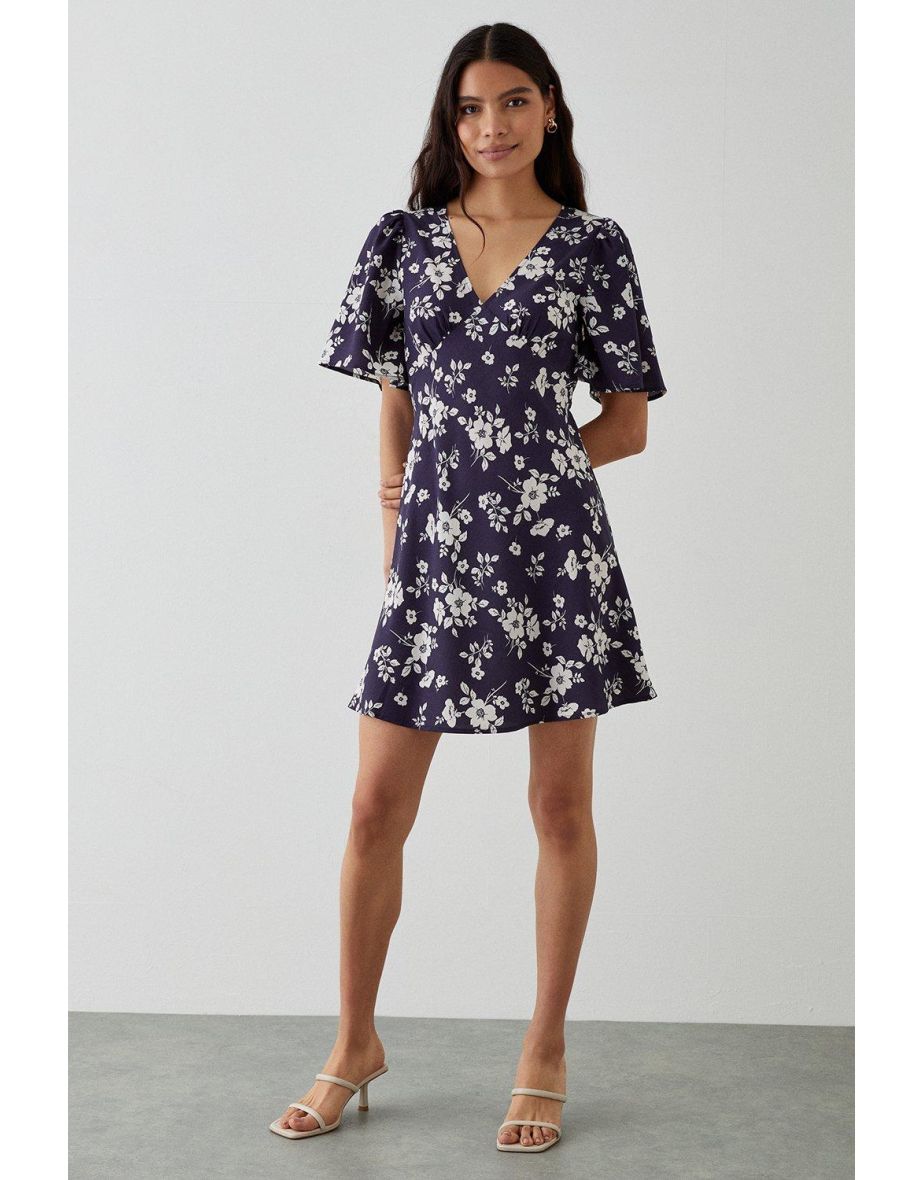 Dorothy perkins navy cheap floral dress