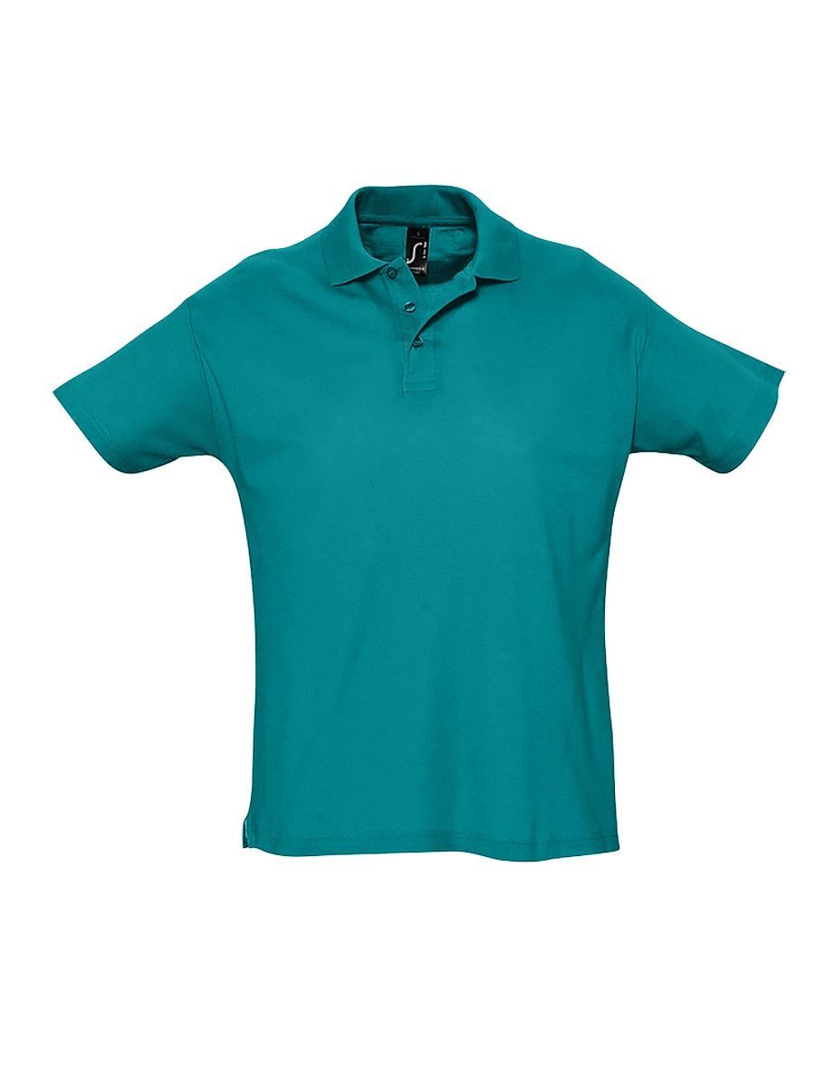 SOLS Mens Summer II Pique Short Sleeve Polo Shirt - Duck Blue