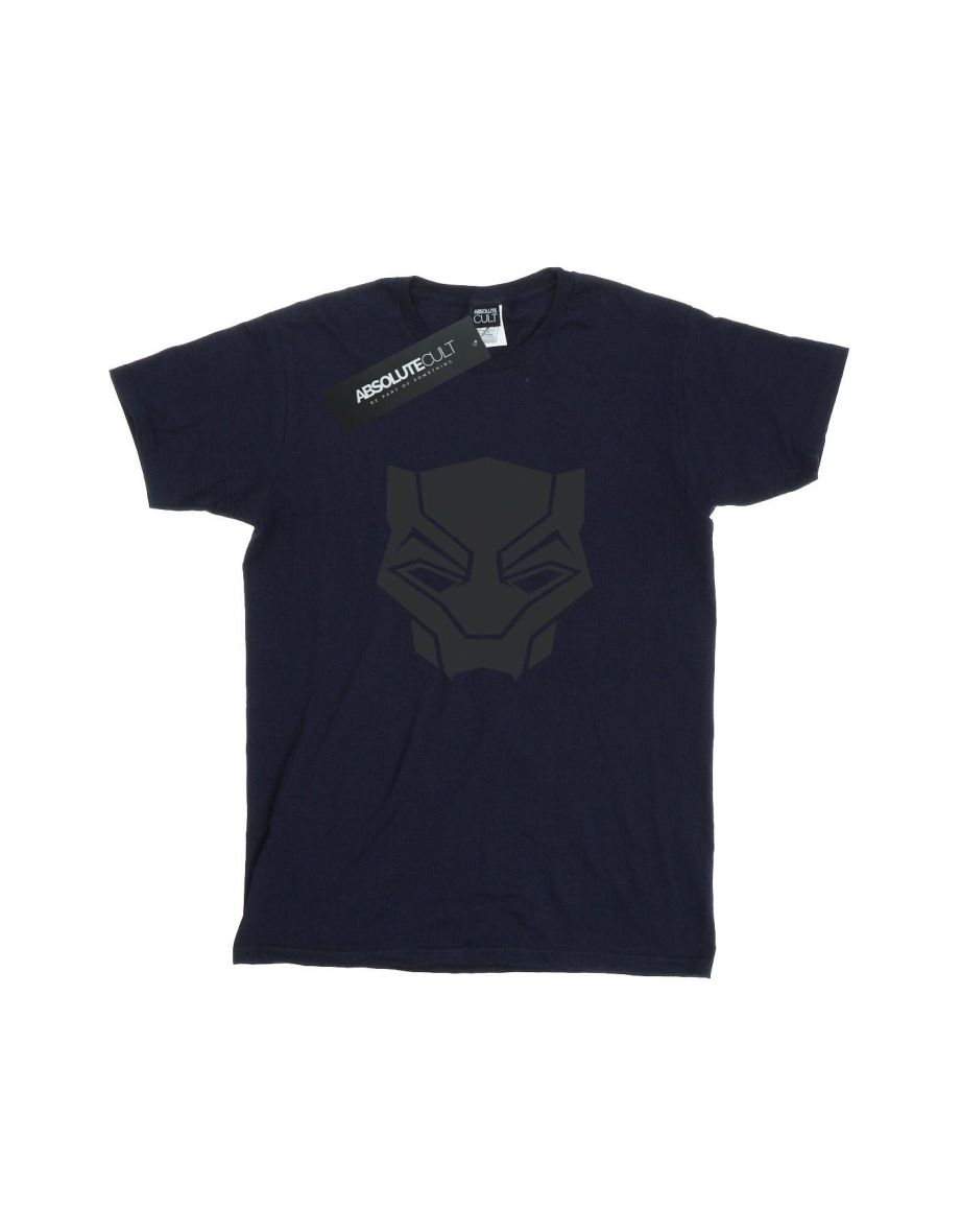 Marvel Boys Black Panther Black On Black T-Shirt - Navy Blue - 3