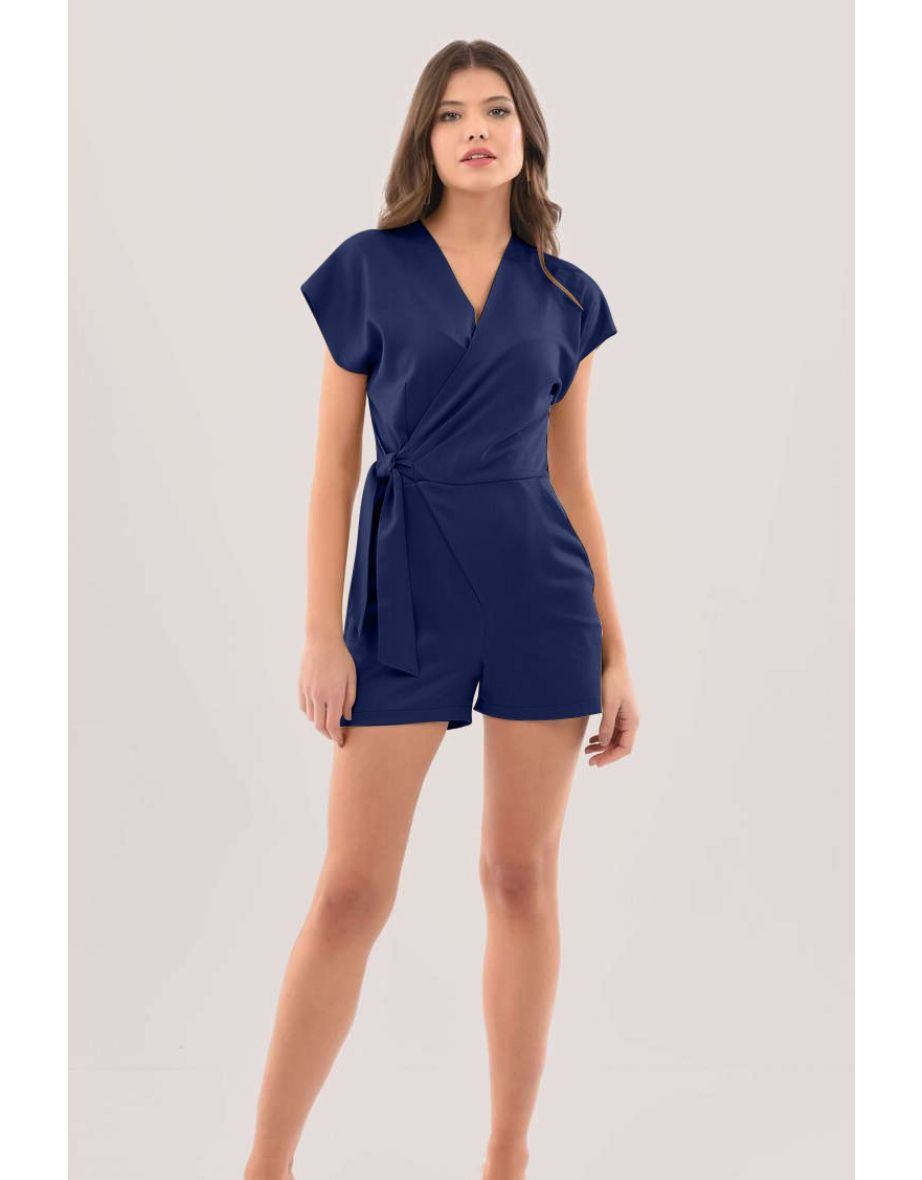 Closet London Navy blue Kimono Playsuit - 3