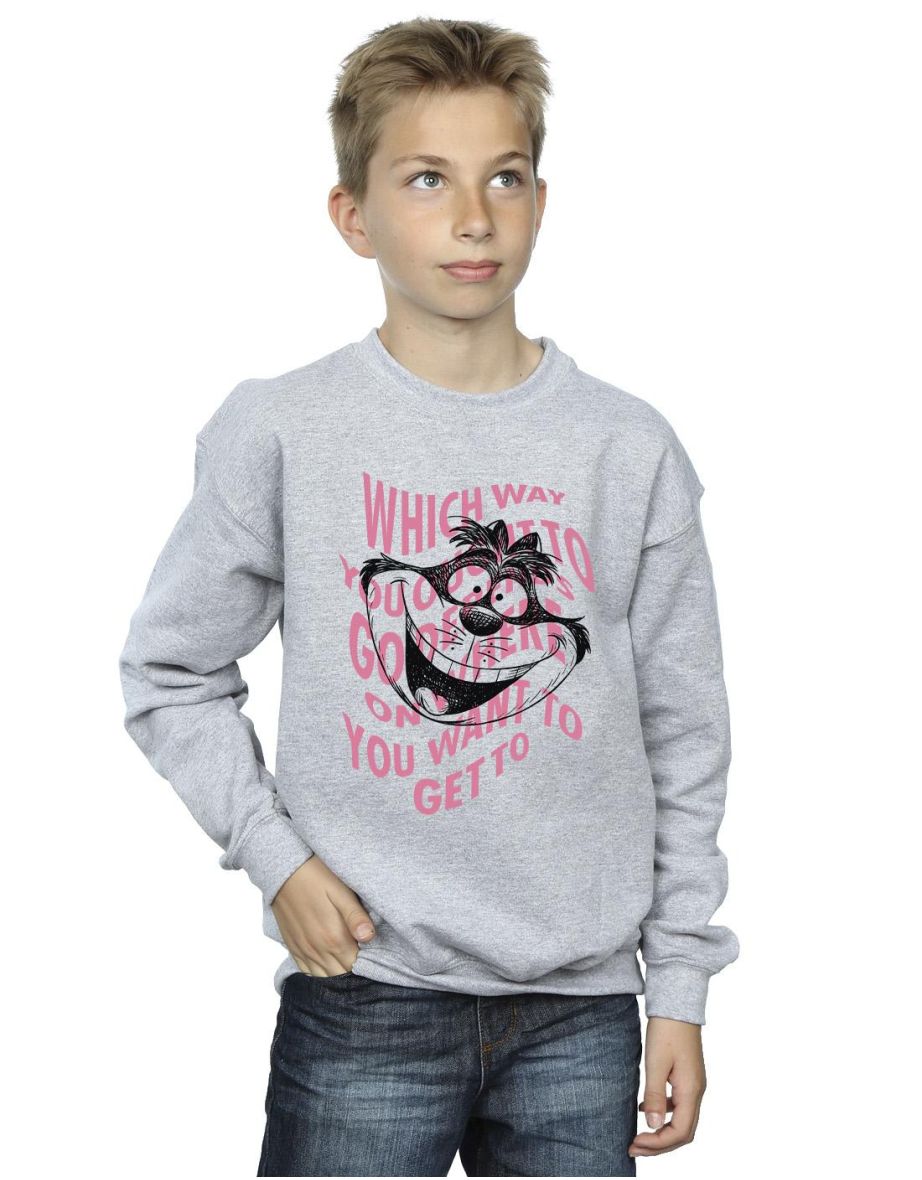 Disney Boys Alice In Wonderland Chesire Cat Sweatshirt