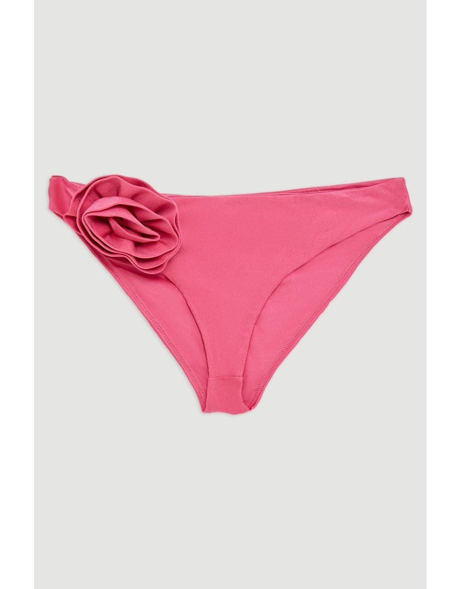 Rosette Detail Cheeky Bikini Bottoms - 3