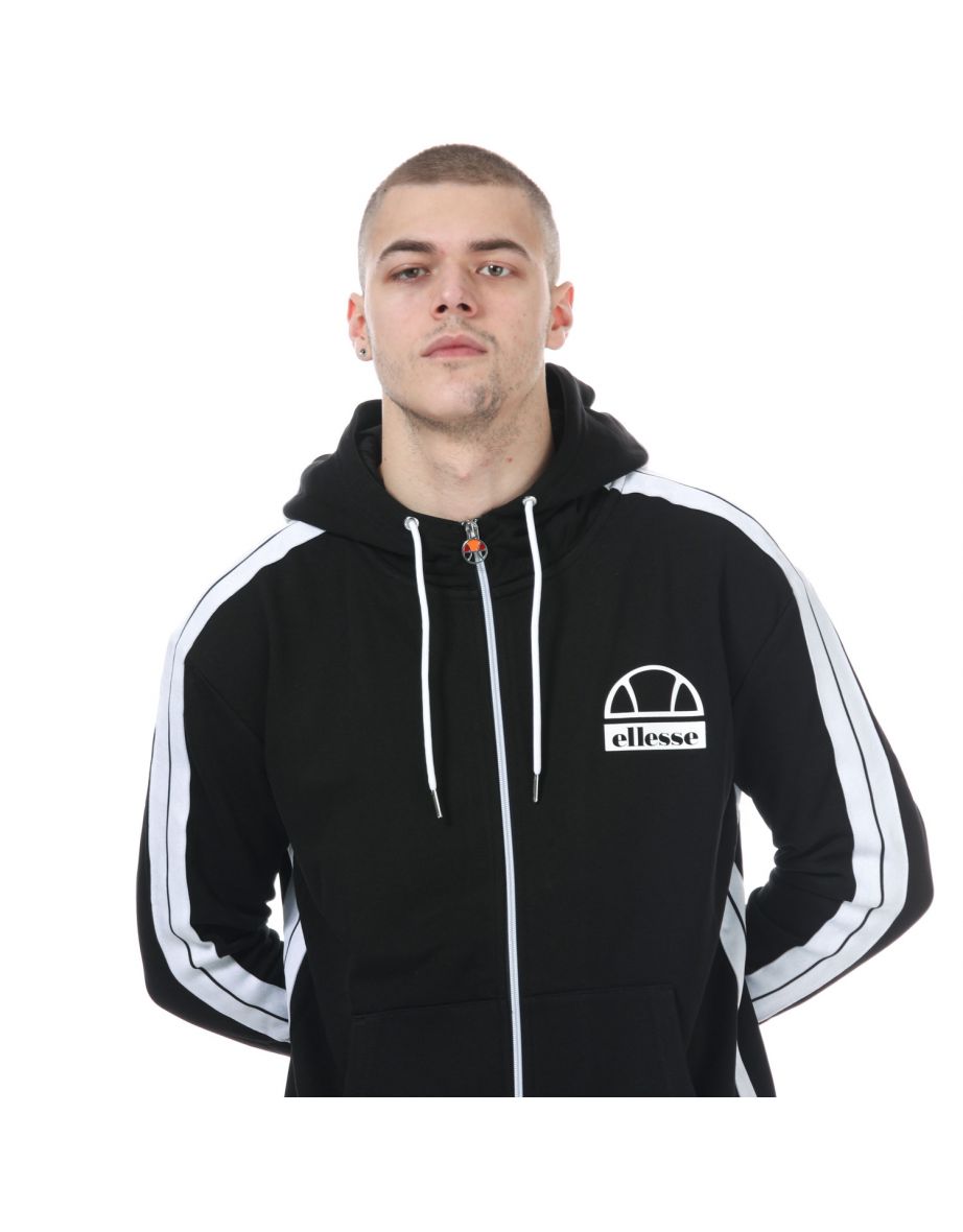 Men's Ellesse Full Zip Hoody in Black