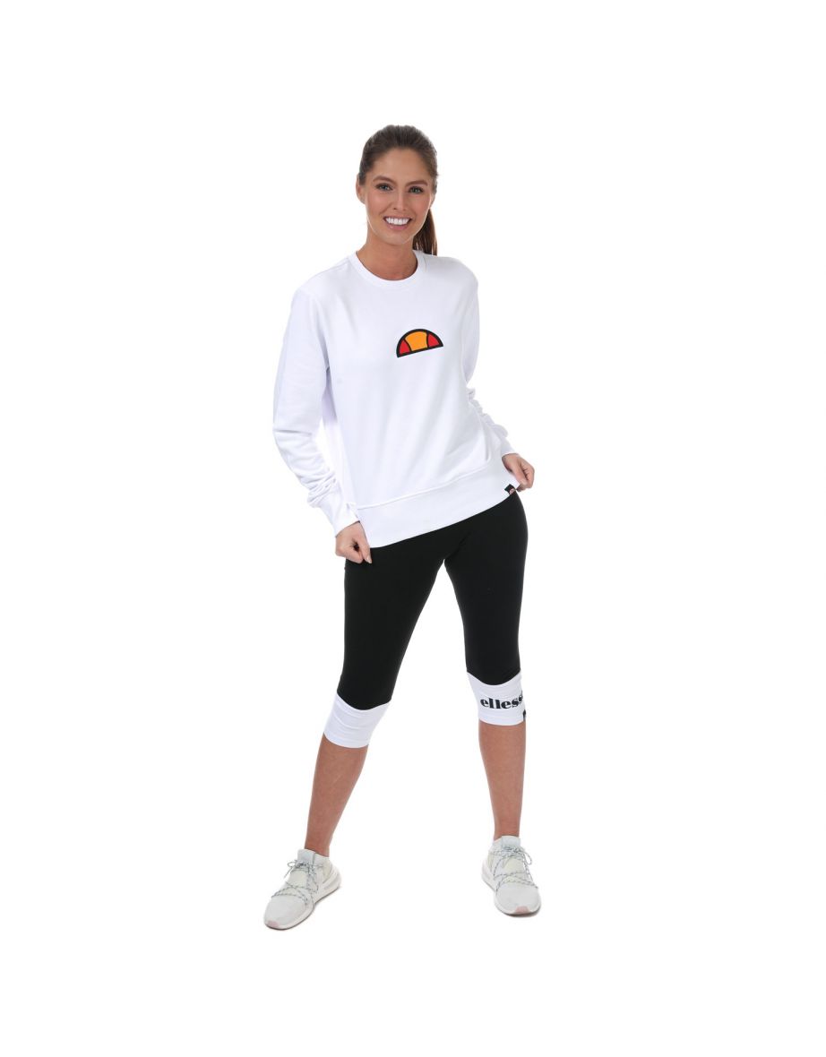 Women's Ellesse Crew Neck Sweatshirt in White