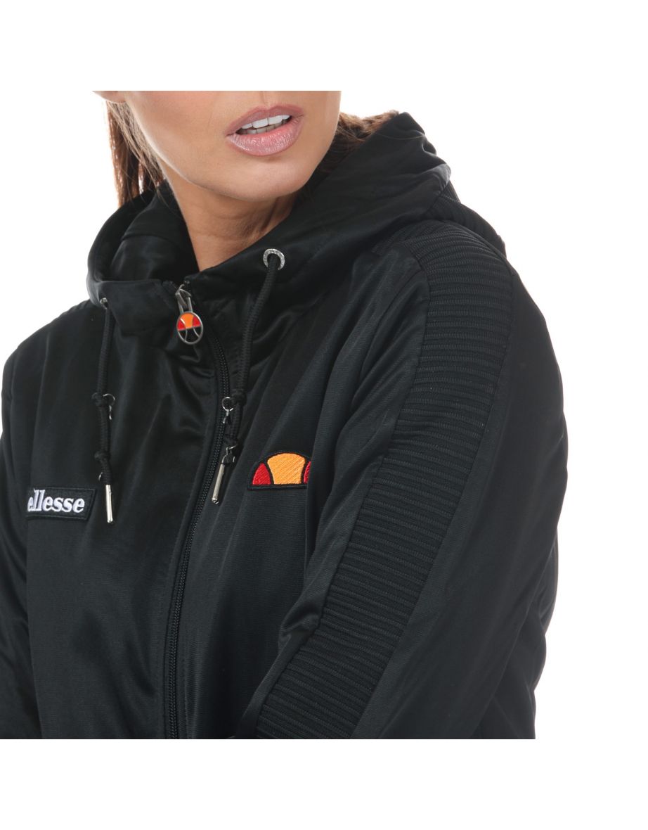 Women's Ellesse Full Zip Crop Hoody in Black - 5