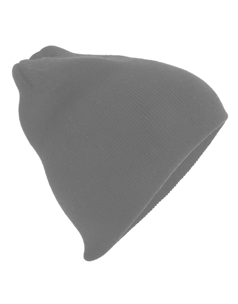Beechfield Plain Basic Knitted Winter Beanie Hat - Graphite Grey