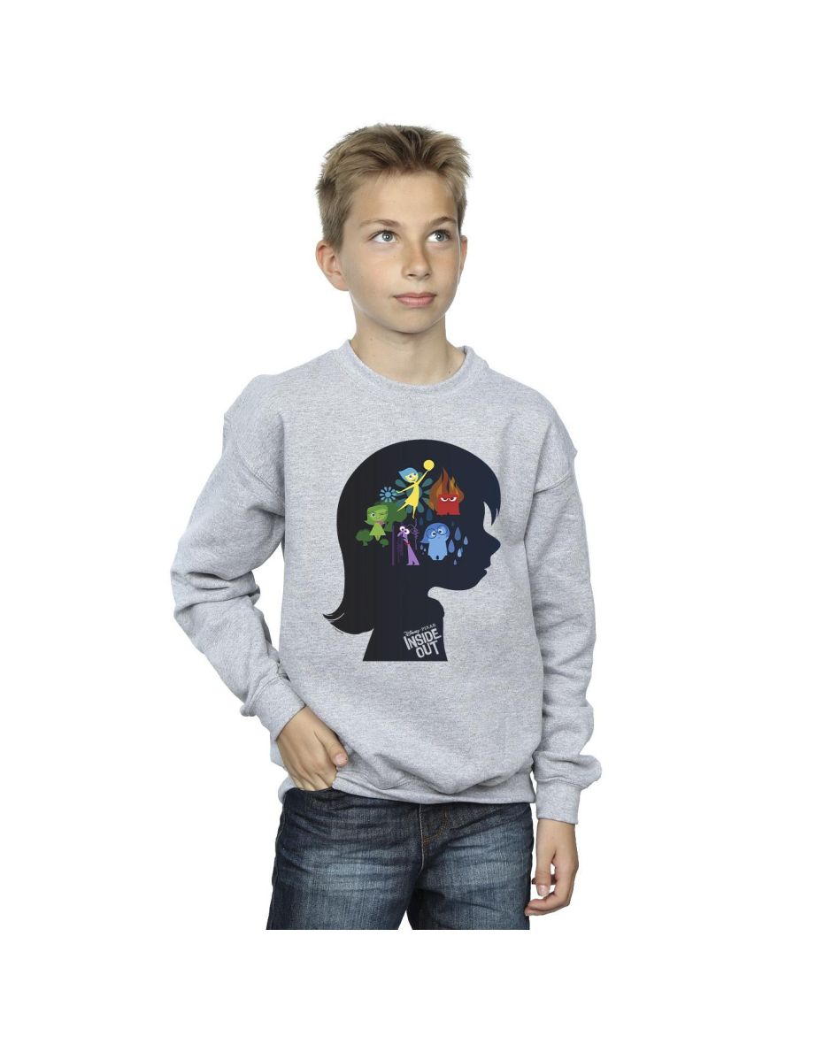 Disney Boys Inside Out Head Silhouette Sweatshirt - Sports Grey