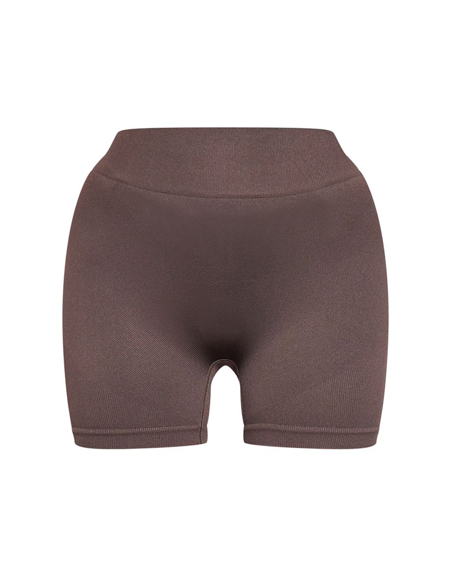 Espresso Basic Seamless Booty Shorts - 4