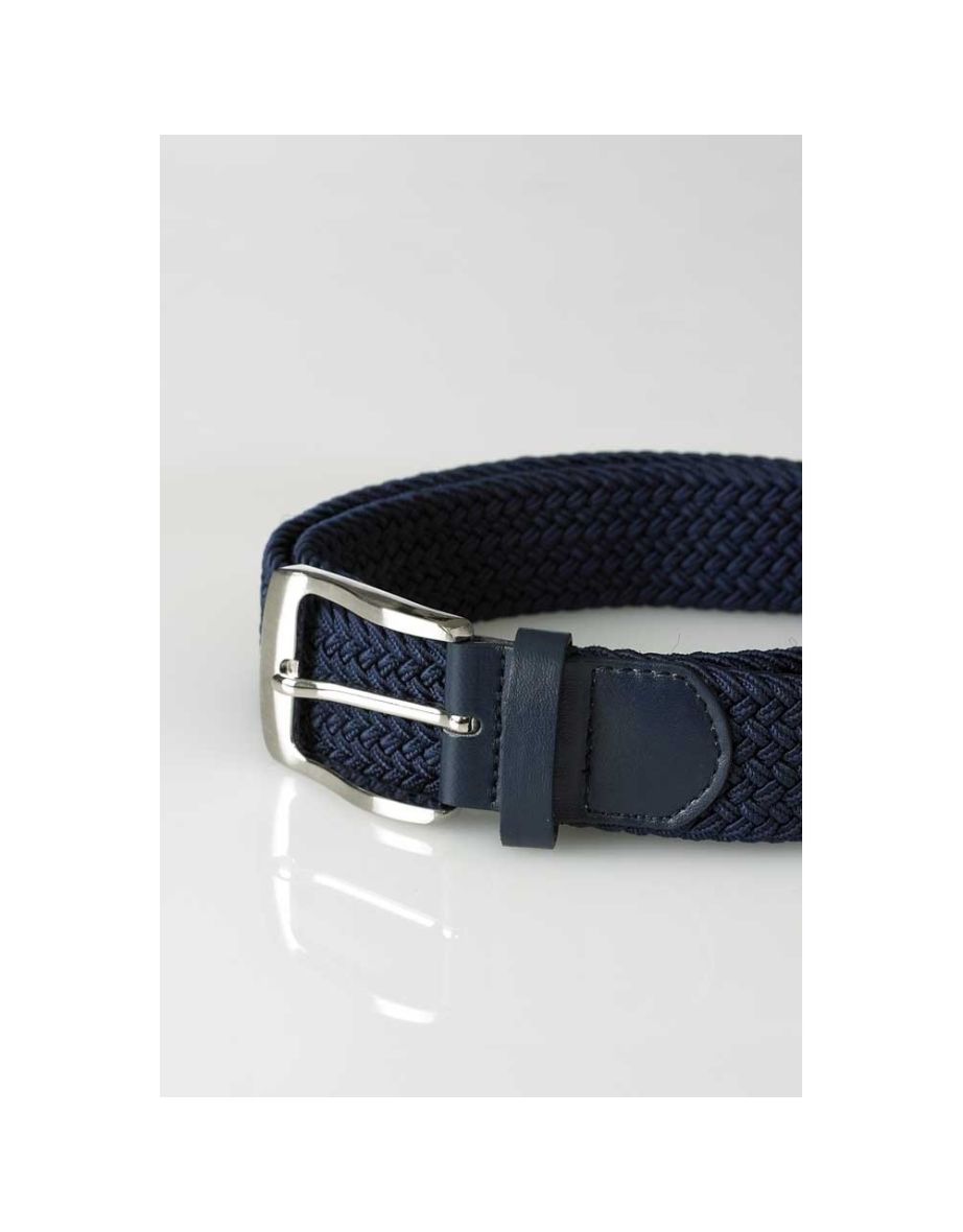 Duke Mens Dani King Size Stretch Braided Belt - Navy - 2